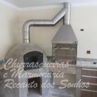 Forno de pizza e churrasqueira cimento queimado 2