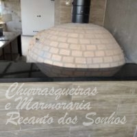 Forno de pizza e churrasqueira revestido 6